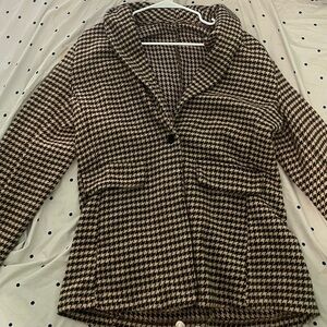 Moodie Brown Checkered Blazer